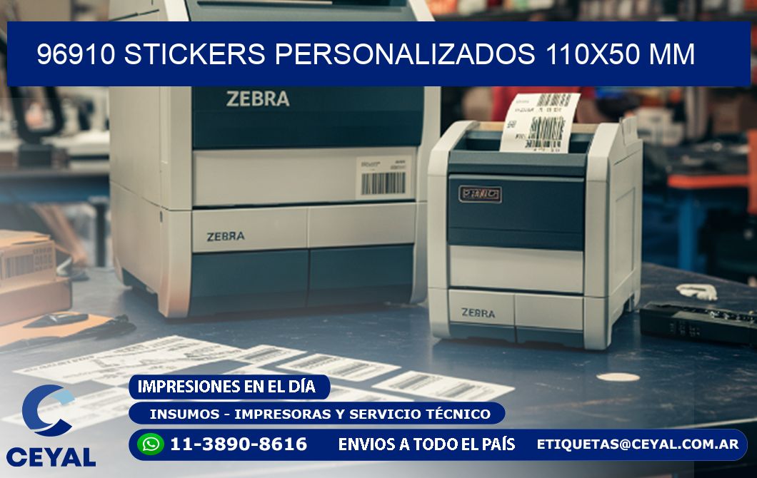 96910 STICKERS PERSONALIZADOS 110x50 mm