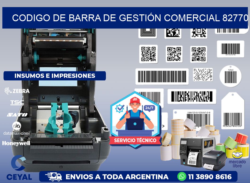CODIGO DE BARRA DE GESTIÓN COMERCIAL 82770