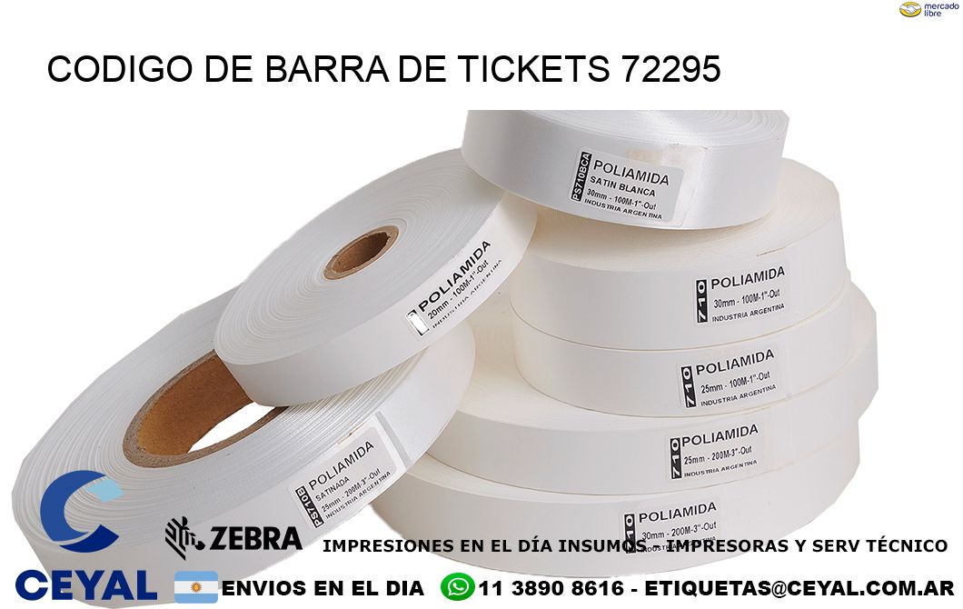 CODIGO DE BARRA DE TICKETS 72295