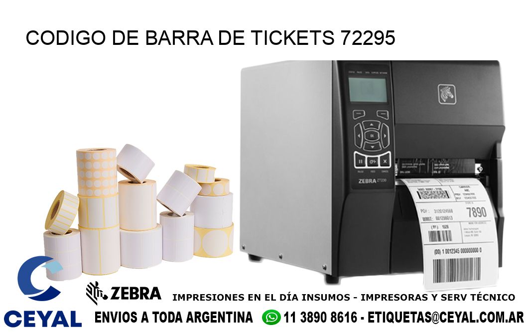 CODIGO DE BARRA DE TICKETS 72295