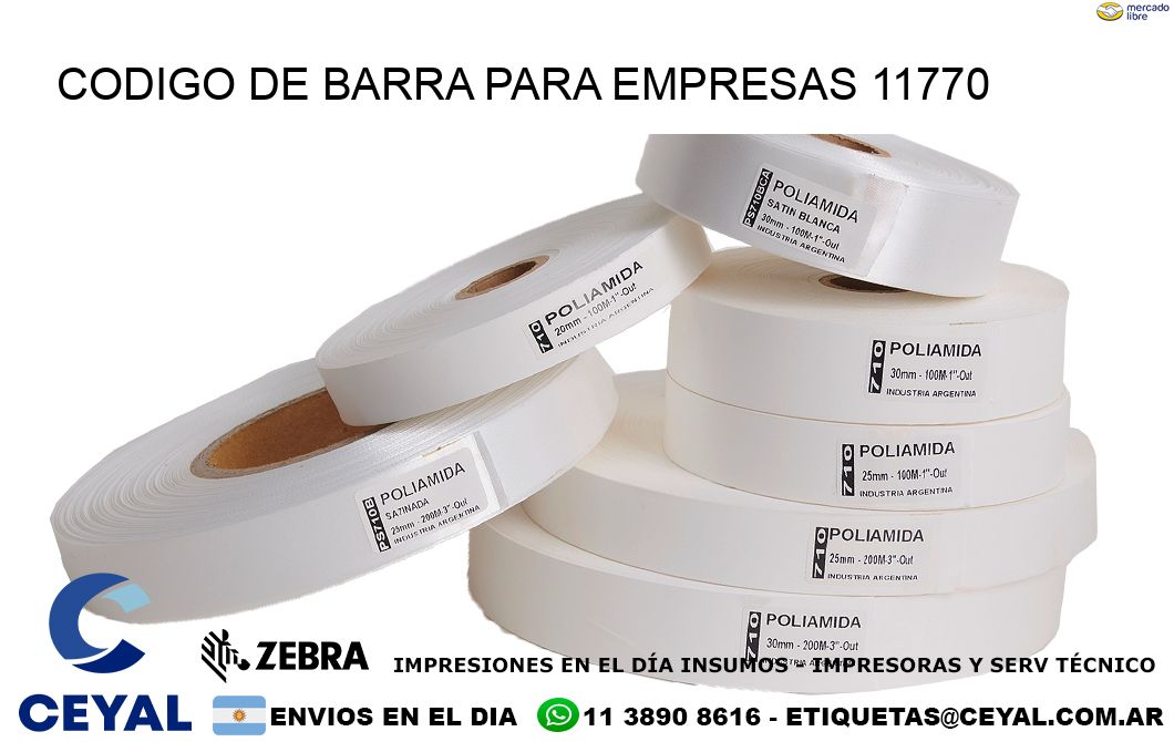 CODIGO DE BARRA PARA EMPRESAS 11770