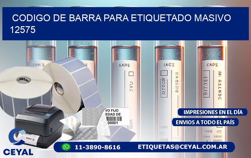 CODIGO DE BARRA PARA ETIQUETADO MASIVO 12575