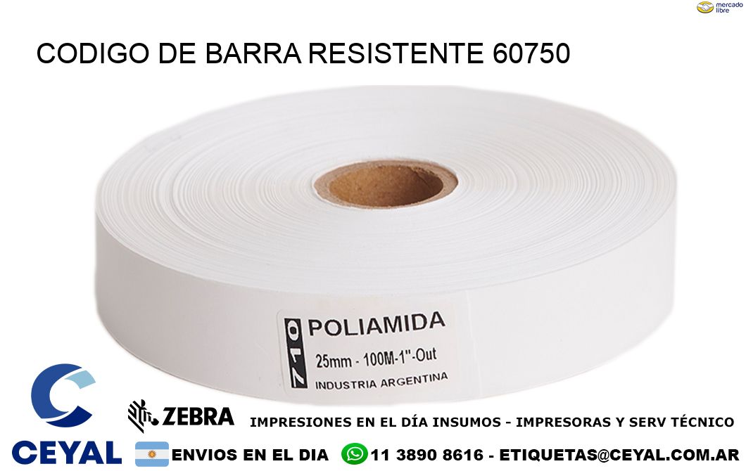 CODIGO DE BARRA RESISTENTE 60750