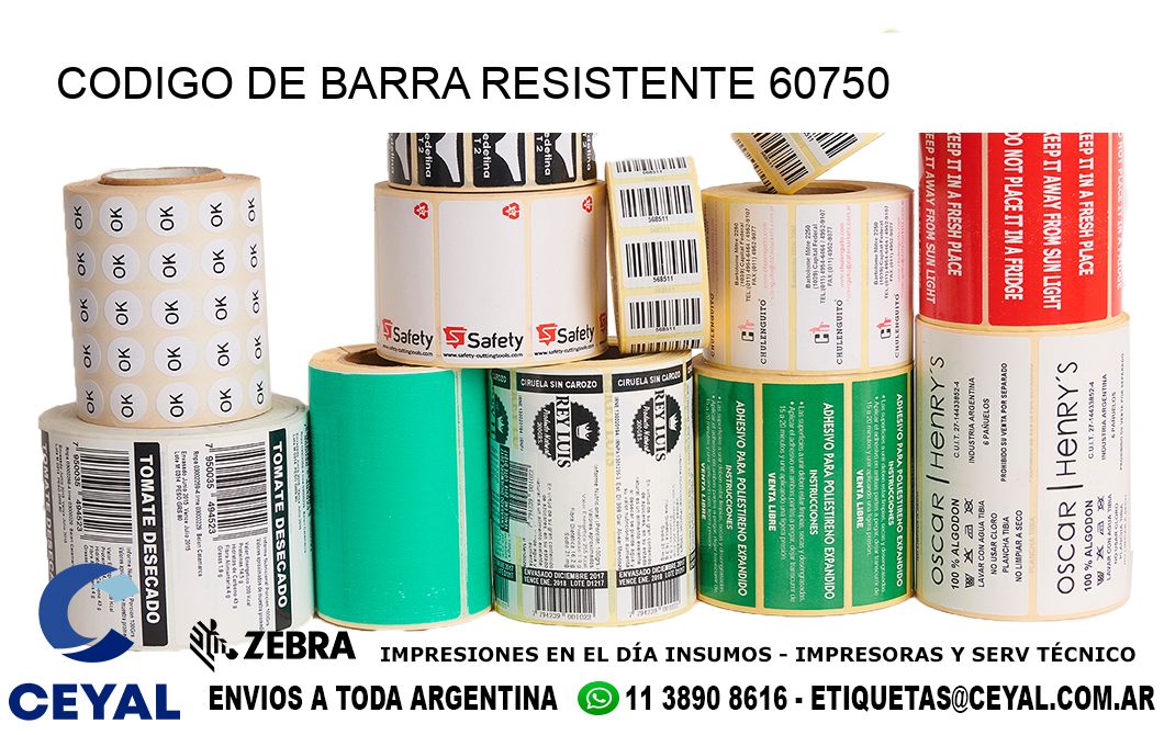 CODIGO DE BARRA RESISTENTE 60750
