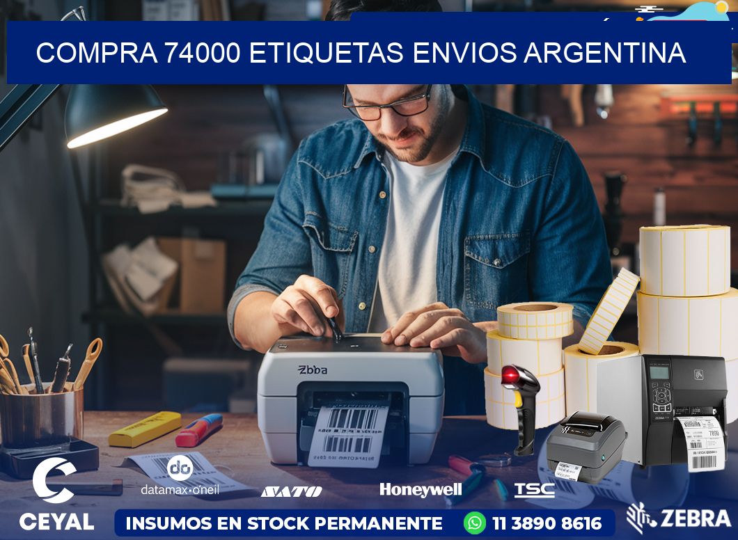 COMPRA 74000 ETIQUETAS ENVIOS ARGENTINA