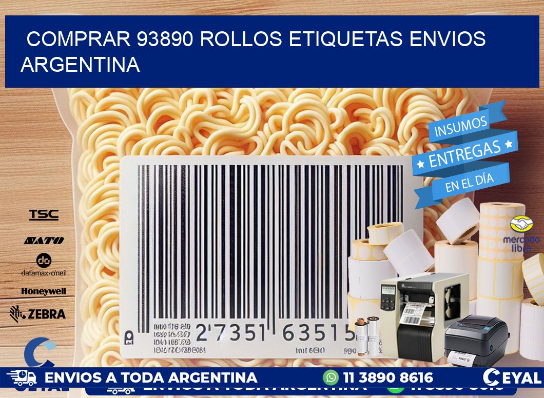 COMPRAR 93890 ROLLOS ETIQUETAS ENVIOS ARGENTINA
