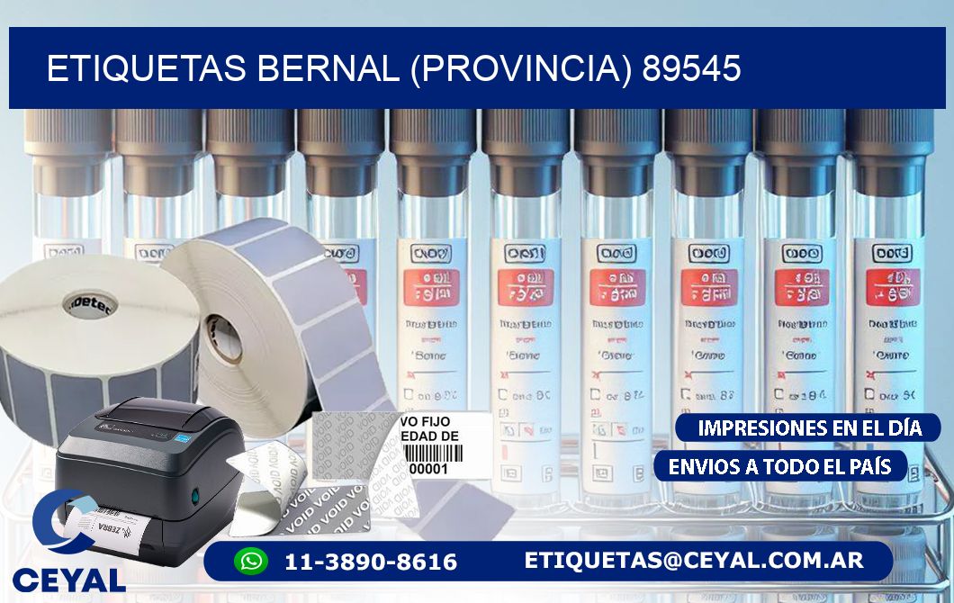 ETIQUETAS BERNAL (PROVINCIA) 89545