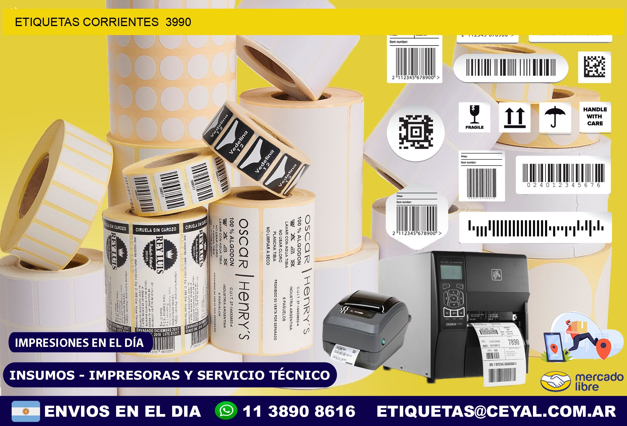 ETIQUETAS CORRIENTES  3990