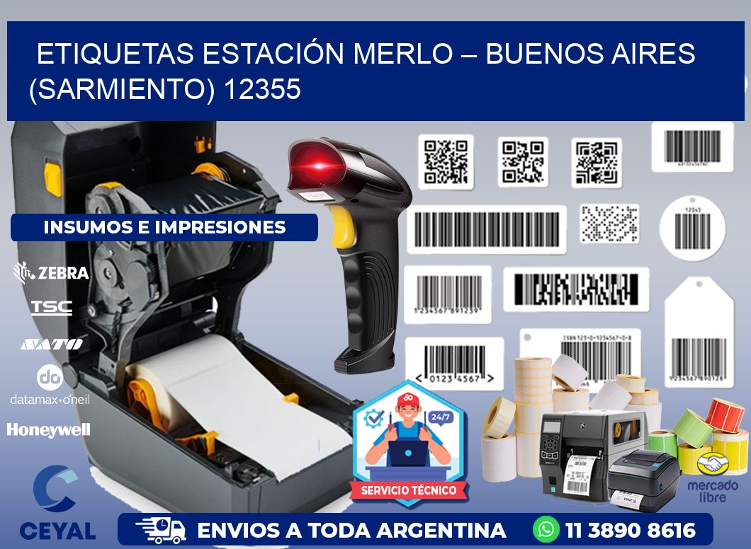 ETIQUETAS ESTACIÓN MERLO – BUENOS AIRES (SARMIENTO) 12355
