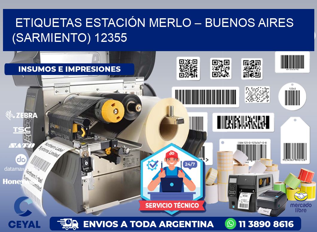 ETIQUETAS ESTACIÓN MERLO – BUENOS AIRES (SARMIENTO) 12355
