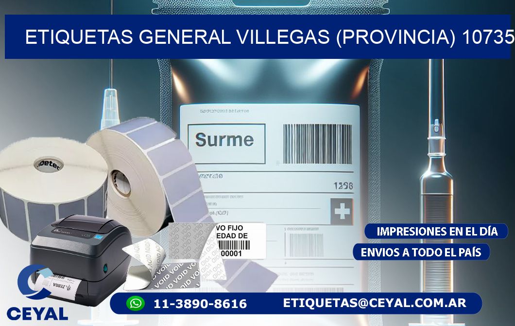 ETIQUETAS GENERAL VILLEGAS (PROVINCIA) 10735