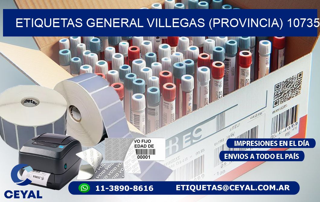 ETIQUETAS GENERAL VILLEGAS (PROVINCIA) 10735