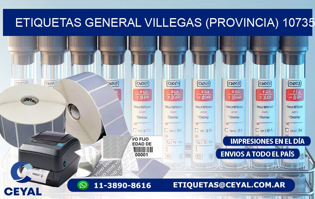 ETIQUETAS GENERAL VILLEGAS (PROVINCIA) 10735