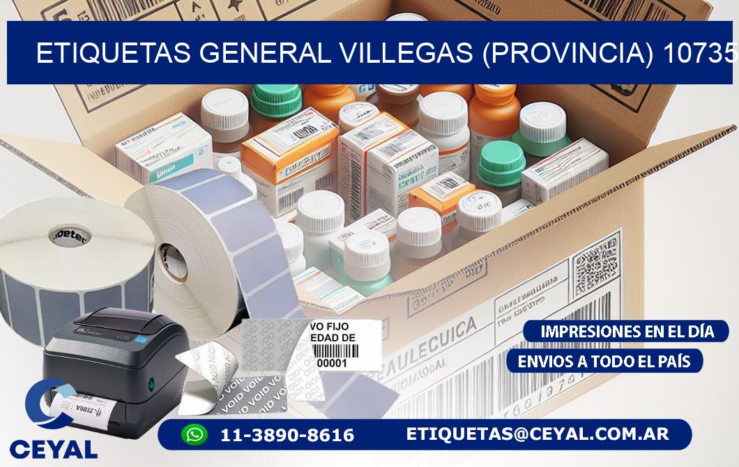 ETIQUETAS GENERAL VILLEGAS (PROVINCIA) 10735