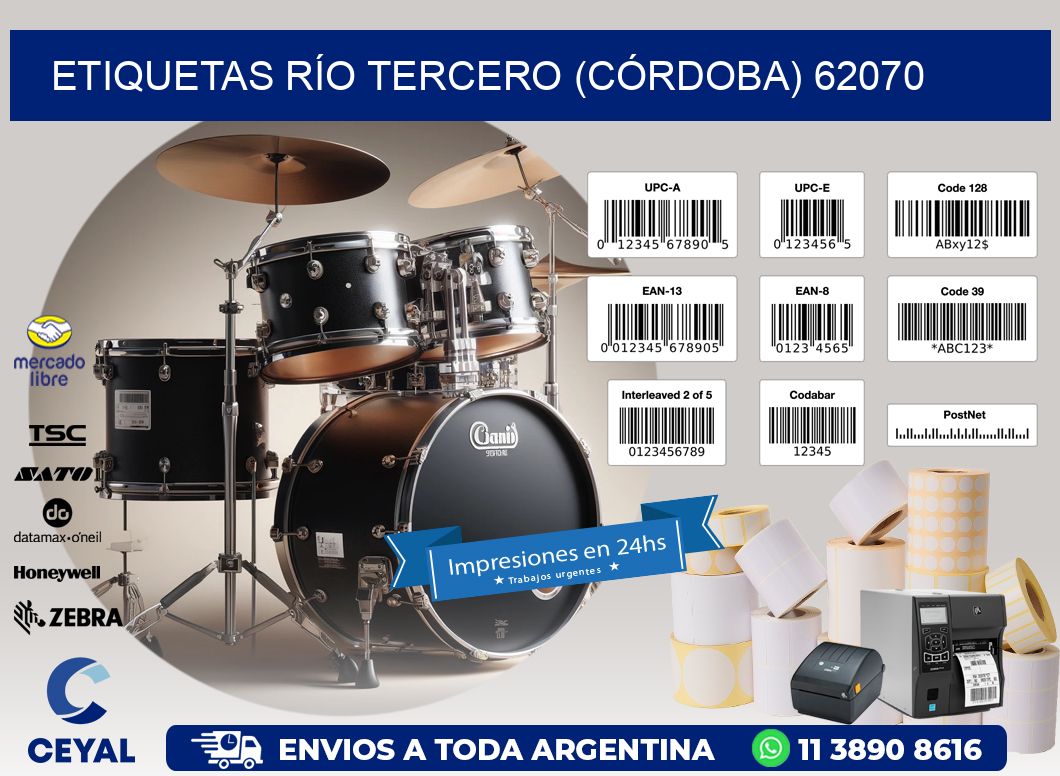 ETIQUETAS RÍO TERCERO (CÓRDOBA) 62070
