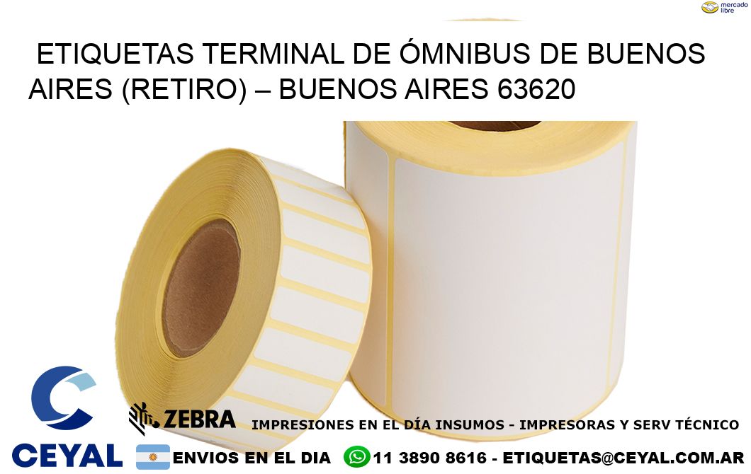 ETIQUETAS TERMINAL DE ÓMNIBUS DE BUENOS AIRES (RETIRO) – BUENOS AIRES 63620