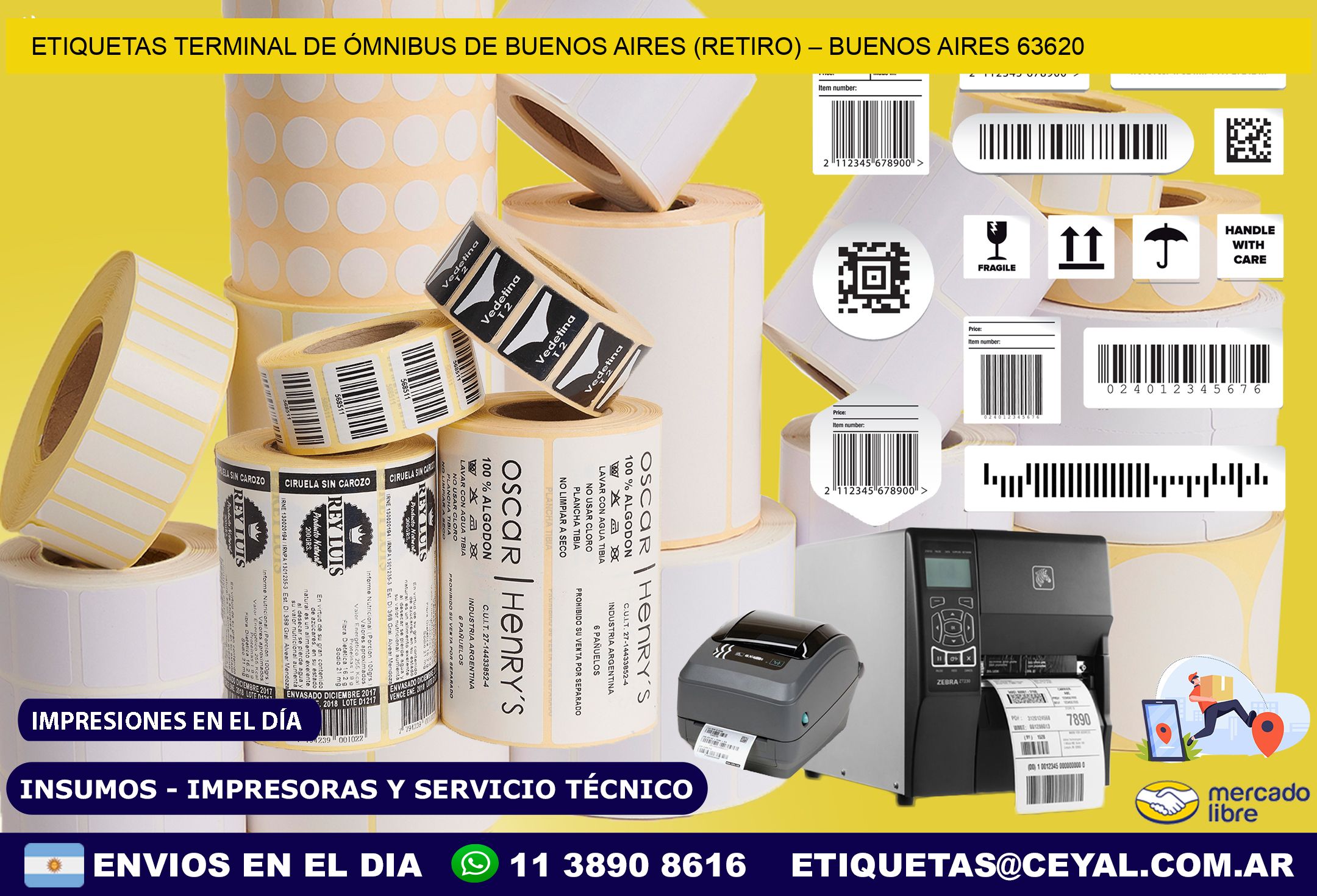 ETIQUETAS TERMINAL DE ÓMNIBUS DE BUENOS AIRES (RETIRO) – BUENOS AIRES 63620