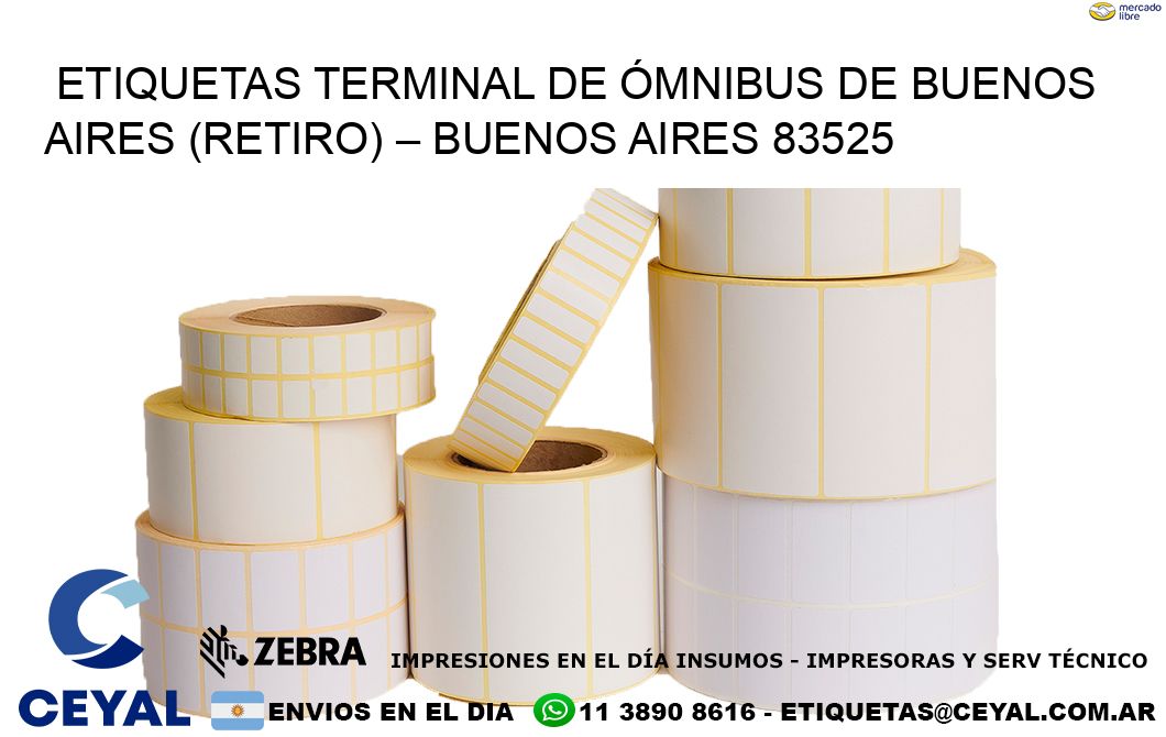 ETIQUETAS TERMINAL DE ÓMNIBUS DE BUENOS AIRES (RETIRO) – BUENOS AIRES 83525