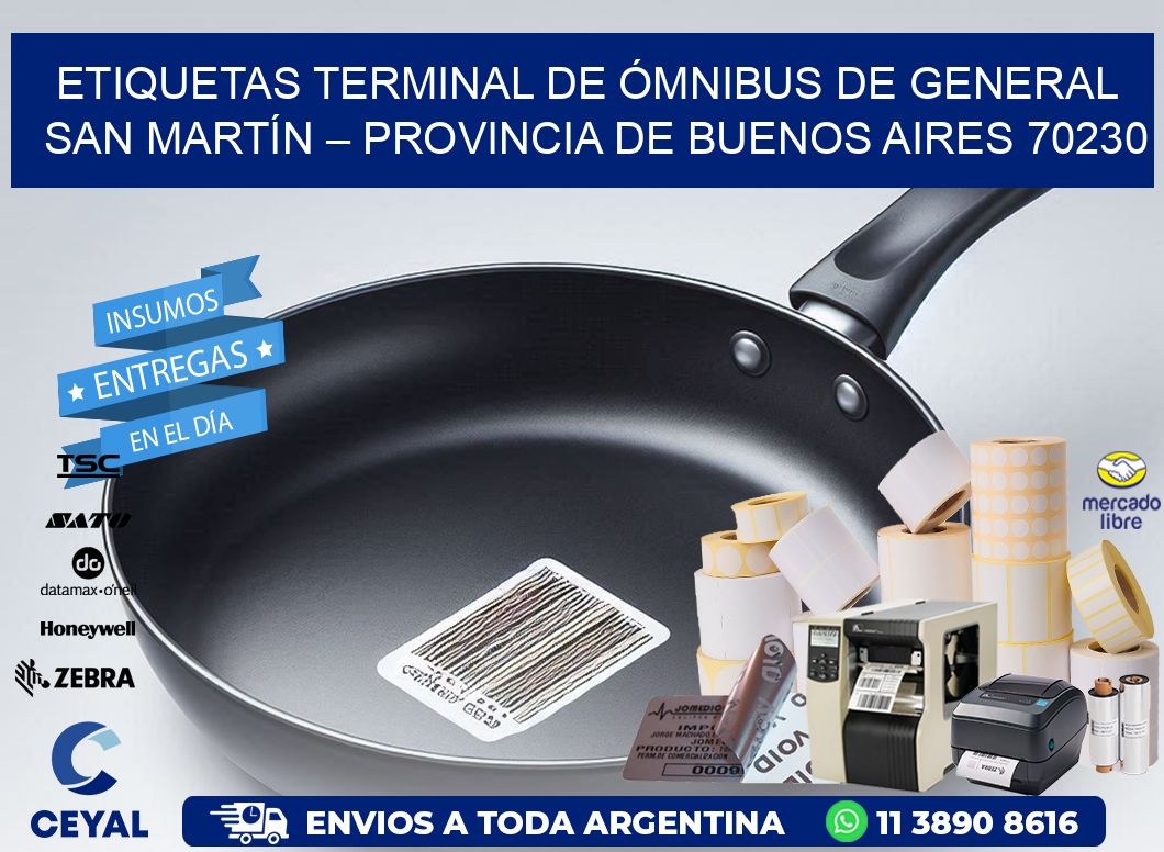 ETIQUETAS TERMINAL DE ÓMNIBUS DE GENERAL SAN MARTÍN – PROVINCIA DE BUENOS AIRES 70230