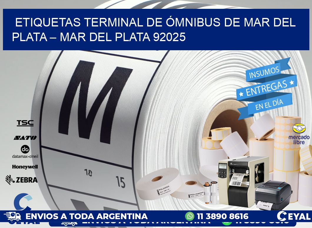 ETIQUETAS TERMINAL DE ÓMNIBUS DE MAR DEL PLATA – MAR DEL PLATA 92025