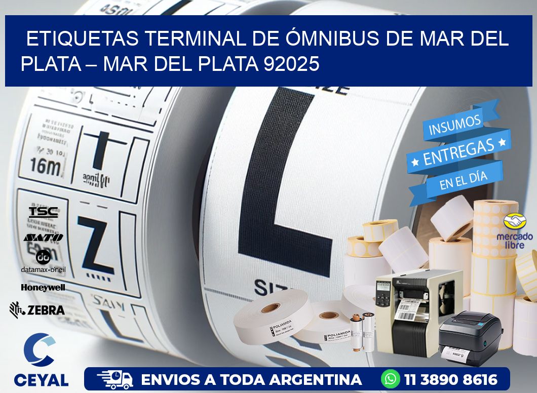 ETIQUETAS TERMINAL DE ÓMNIBUS DE MAR DEL PLATA – MAR DEL PLATA 92025