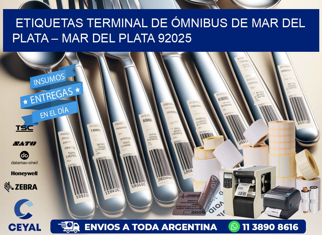 ETIQUETAS TERMINAL DE ÓMNIBUS DE MAR DEL PLATA – MAR DEL PLATA 92025