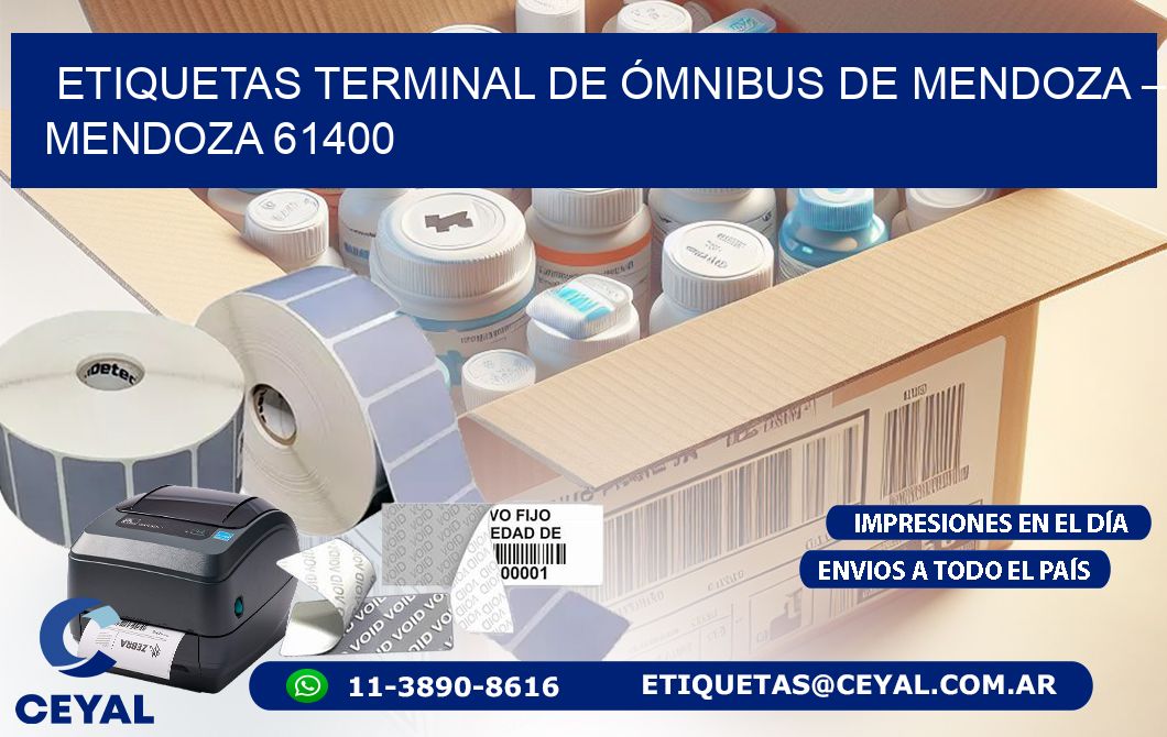 ETIQUETAS TERMINAL DE ÓMNIBUS DE MENDOZA – MENDOZA 61400