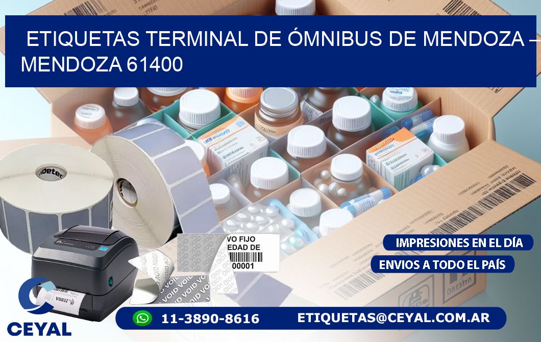 ETIQUETAS TERMINAL DE ÓMNIBUS DE MENDOZA – MENDOZA 61400