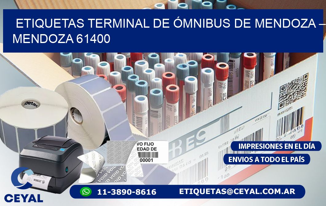 ETIQUETAS TERMINAL DE ÓMNIBUS DE MENDOZA – MENDOZA 61400