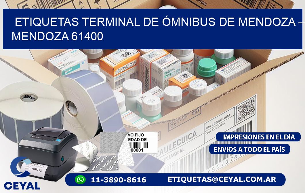 ETIQUETAS TERMINAL DE ÓMNIBUS DE MENDOZA – MENDOZA 61400