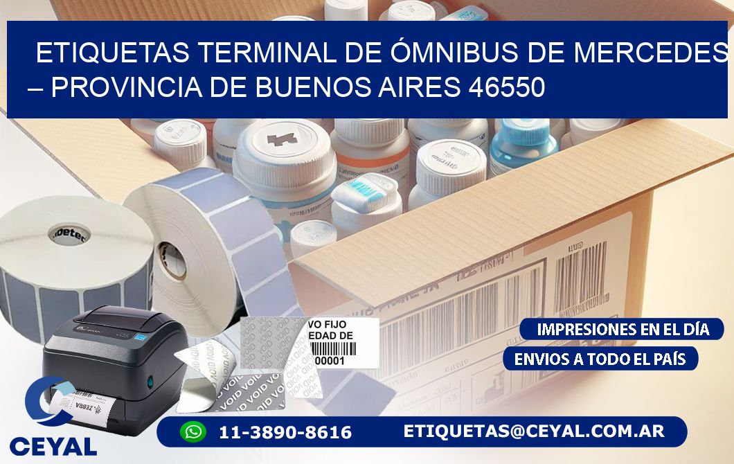 ETIQUETAS TERMINAL DE ÓMNIBUS DE MERCEDES – PROVINCIA DE BUENOS AIRES 46550