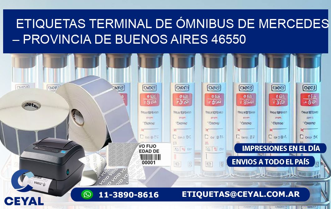 ETIQUETAS TERMINAL DE ÓMNIBUS DE MERCEDES – PROVINCIA DE BUENOS AIRES 46550