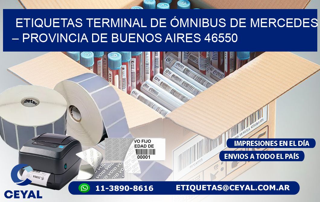 ETIQUETAS TERMINAL DE ÓMNIBUS DE MERCEDES – PROVINCIA DE BUENOS AIRES 46550