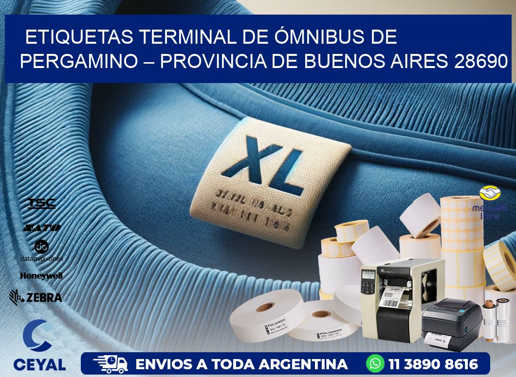 ETIQUETAS TERMINAL DE ÓMNIBUS DE PERGAMINO – PROVINCIA DE BUENOS AIRES 28690