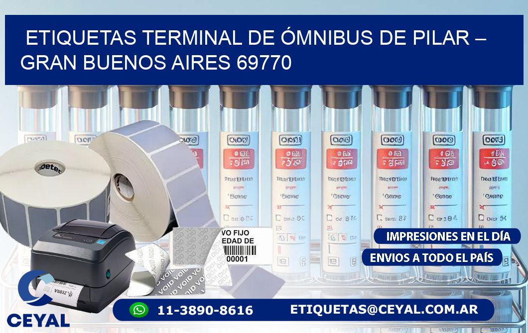 ETIQUETAS TERMINAL DE ÓMNIBUS DE PILAR – GRAN BUENOS AIRES 69770