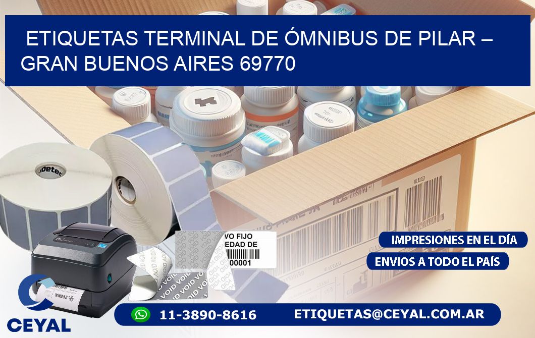 ETIQUETAS TERMINAL DE ÓMNIBUS DE PILAR – GRAN BUENOS AIRES 69770