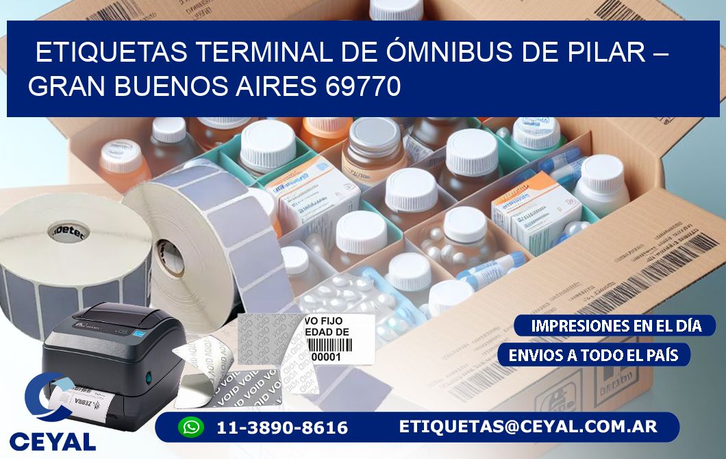 ETIQUETAS TERMINAL DE ÓMNIBUS DE PILAR – GRAN BUENOS AIRES 69770