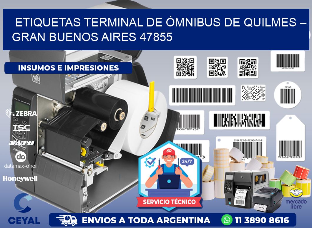 ETIQUETAS TERMINAL DE ÓMNIBUS DE QUILMES – GRAN BUENOS AIRES 47855