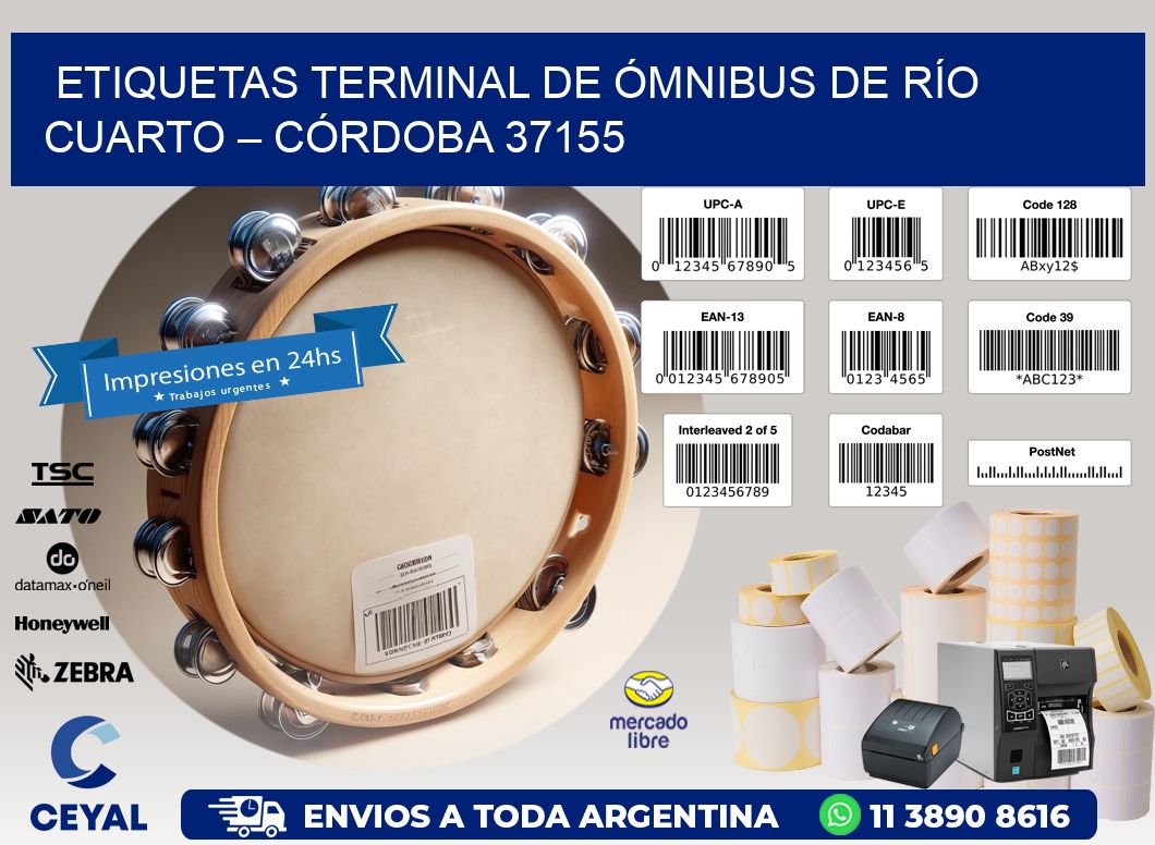 ETIQUETAS TERMINAL DE ÓMNIBUS DE RÍO CUARTO – CÓRDOBA 37155