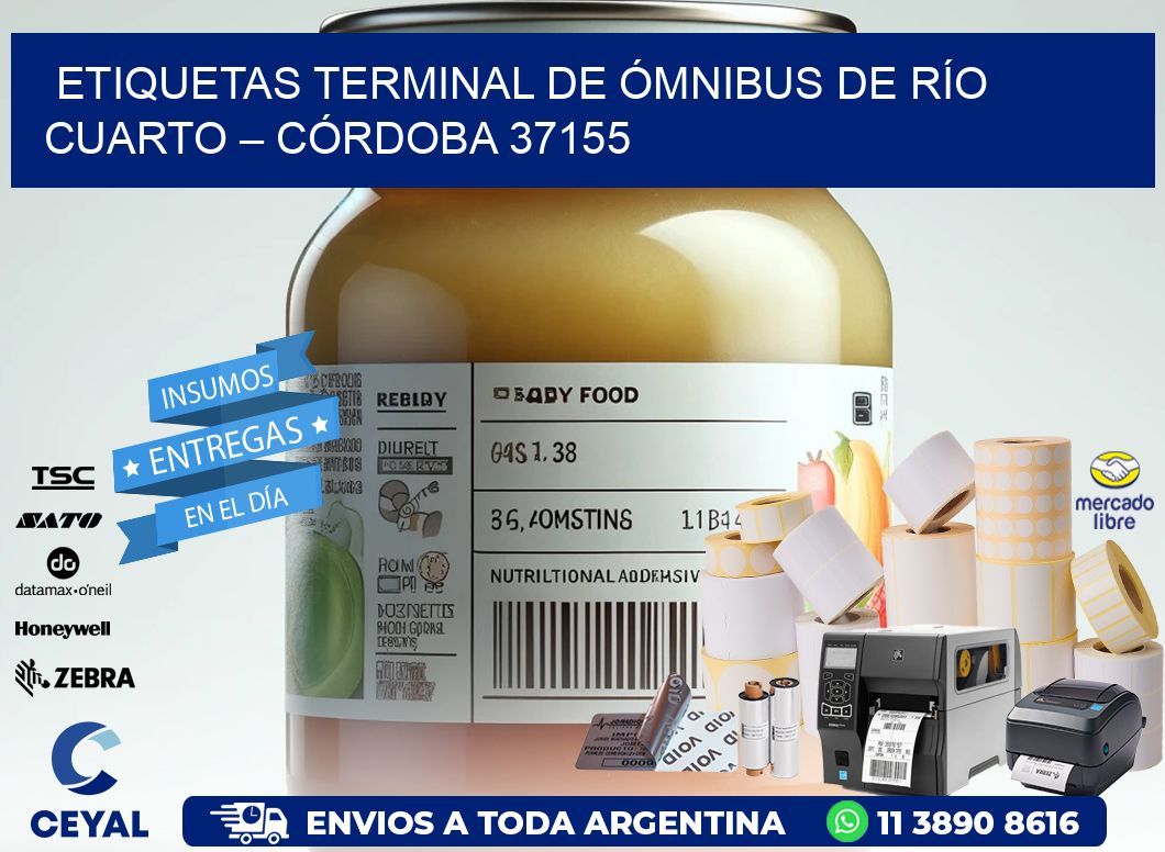 ETIQUETAS TERMINAL DE ÓMNIBUS DE RÍO CUARTO – CÓRDOBA 37155