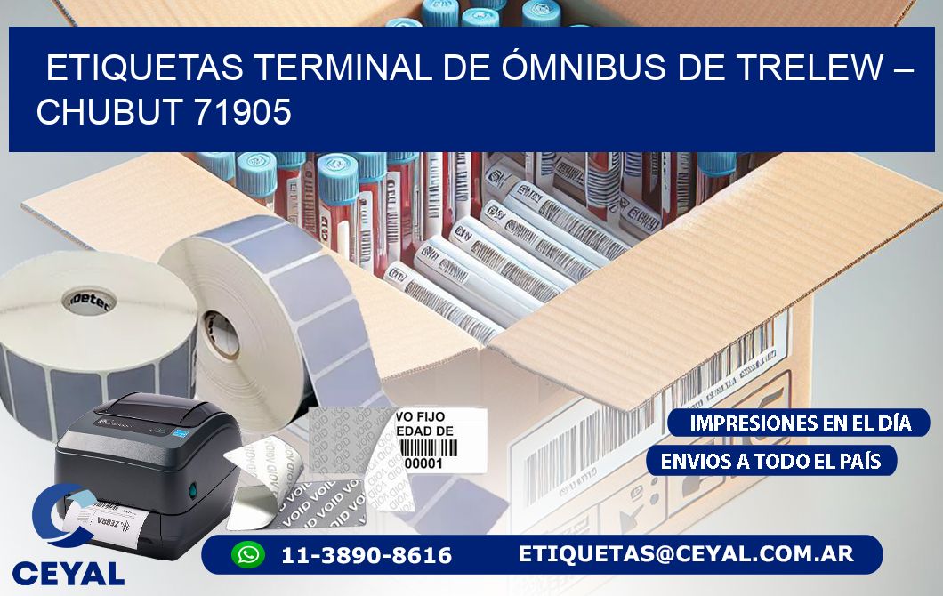 ETIQUETAS TERMINAL DE ÓMNIBUS DE TRELEW – CHUBUT 71905