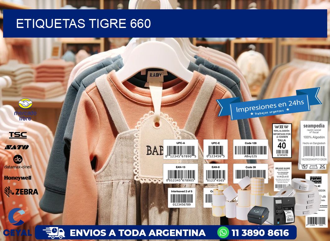 ETIQUETAS TIGRE 660