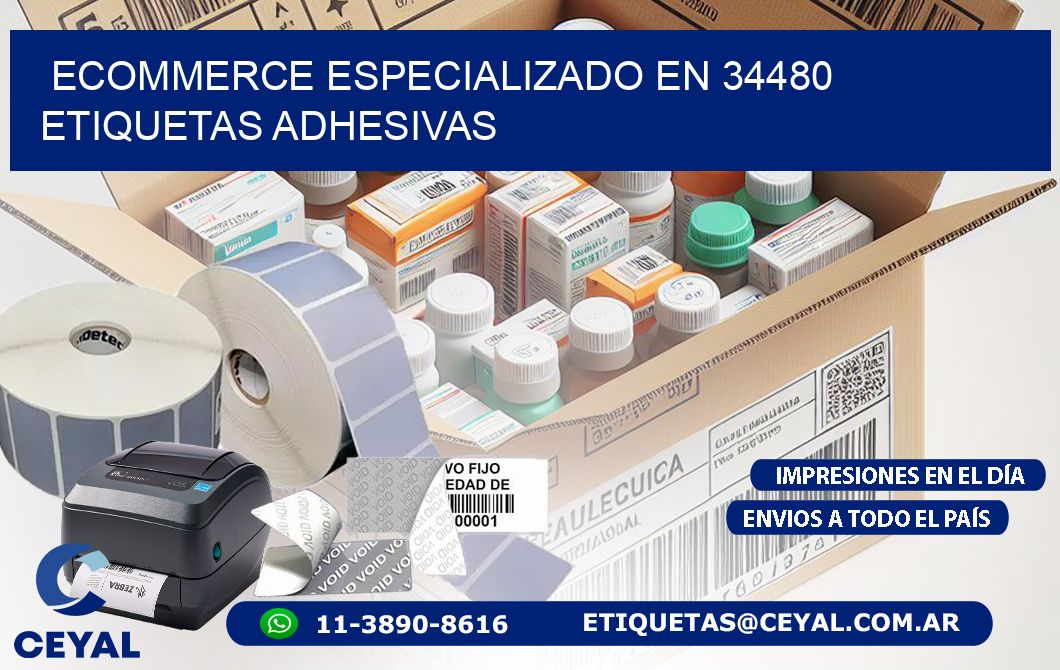 Ecommerce Especializado en 34480 Etiquetas Adhesivas