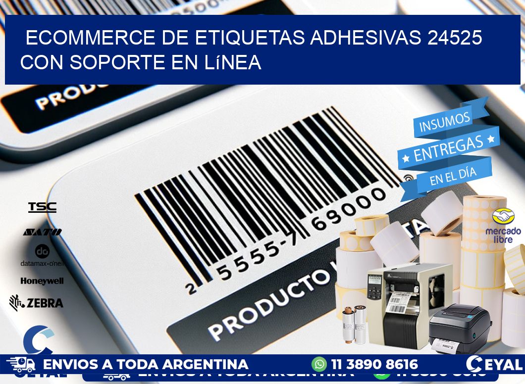 Ecommerce de Etiquetas Adhesivas 24525 con Soporte en Línea