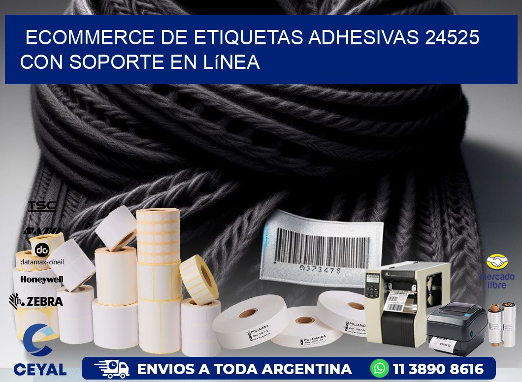 Ecommerce de Etiquetas Adhesivas 24525 con Soporte en Línea