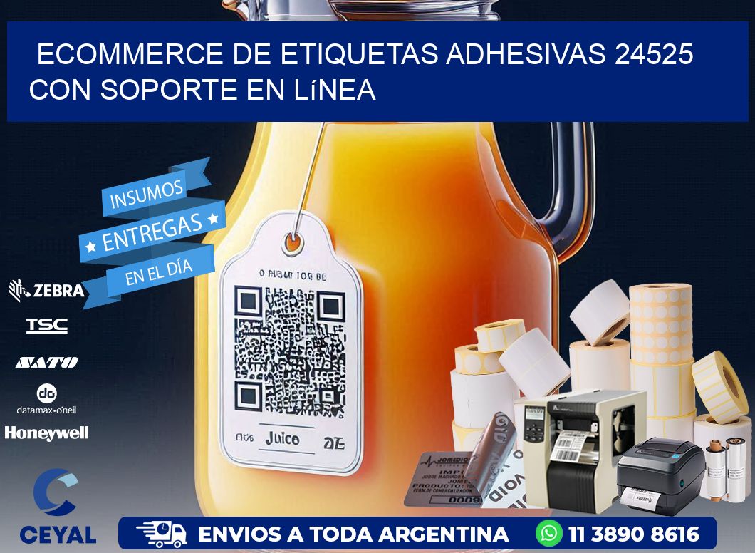 Ecommerce de Etiquetas Adhesivas 24525 con Soporte en Línea