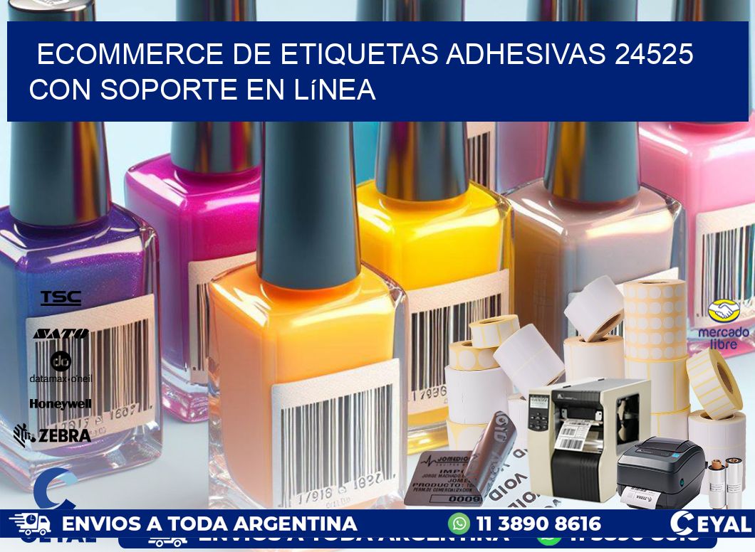 Ecommerce de Etiquetas Adhesivas 24525 con Soporte en Línea