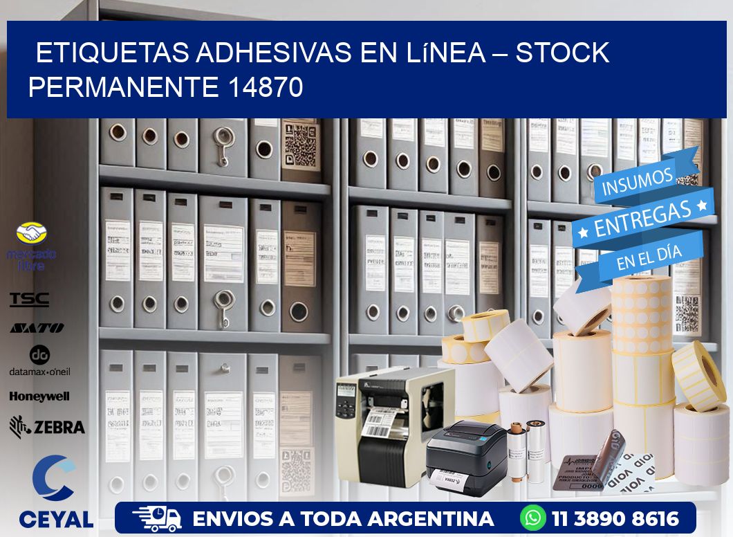 Etiquetas Adhesivas en Línea – Stock Permanente 14870