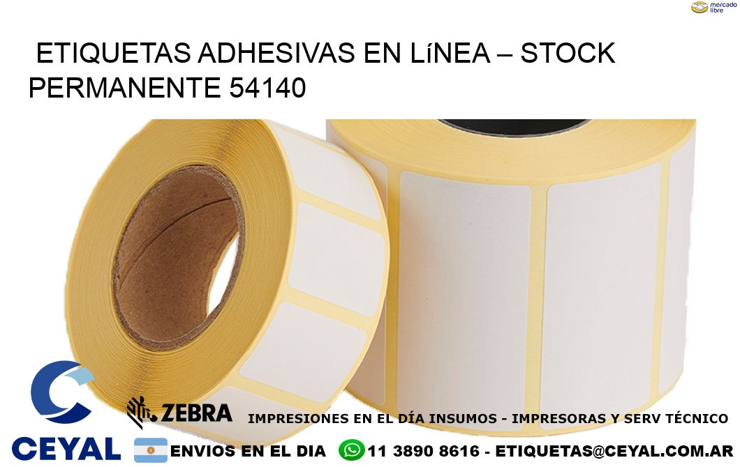 Etiquetas Adhesivas en Línea – Stock Permanente 54140