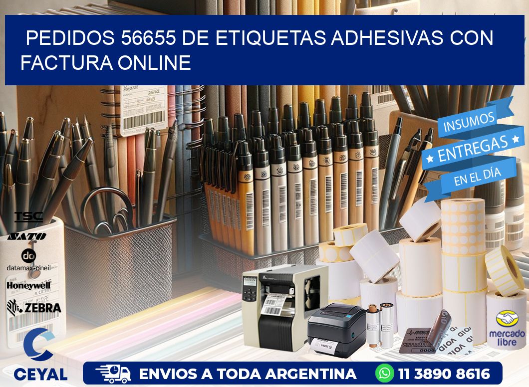 Pedidos 56655 de Etiquetas Adhesivas con Factura Online